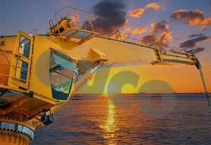 Offshore Crane 40m Long Boom Crane Marine Vökvakerfi Deck Crane Machine